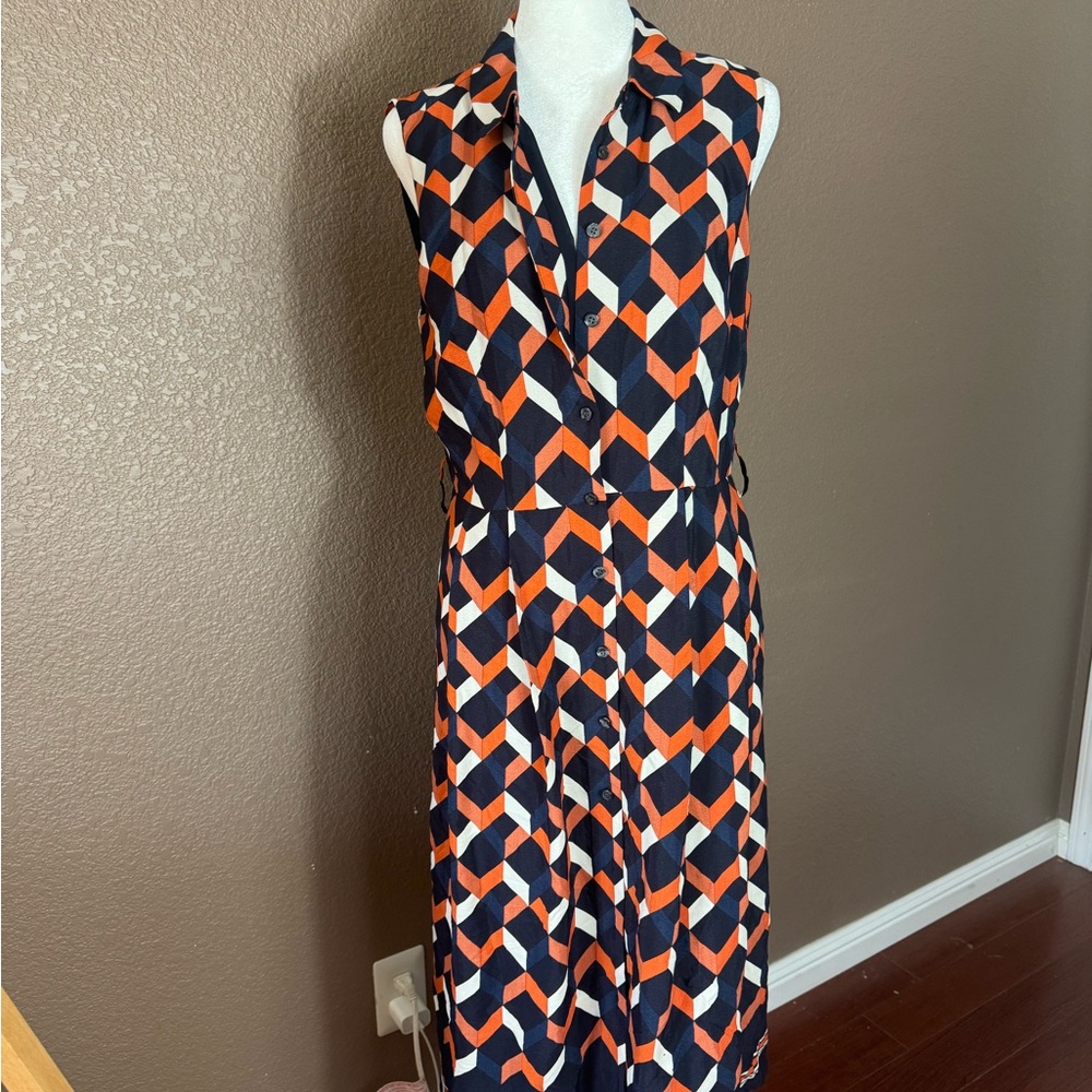 Hobbs Geometric Sleeveless Dress